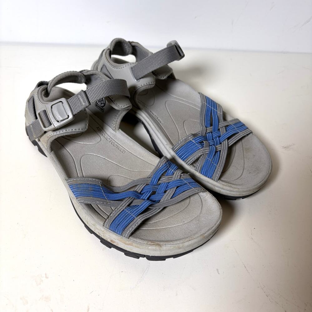 Keen‎ Terradora II Open-Toe Sandals Womens 7 Gray Blue Comfort Hiking 1024878
